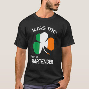 Camiseta Beije-me, sou uma Rua de Shamrock do Barman.