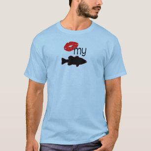 Camiseta Beije meu baixo - pesca da perda engraçada