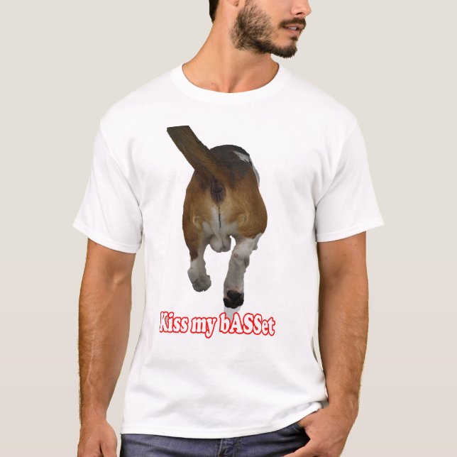 Camiseta Beije meu bASSet (Frente)