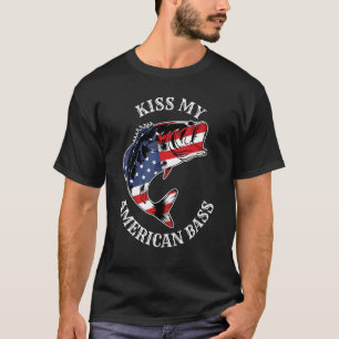 Camiseta Beije Meu Patriota Americano Caipira de Pesca de B