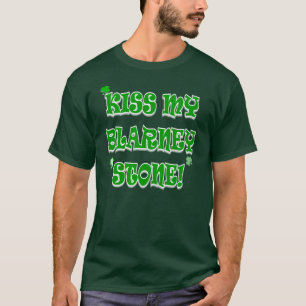 Camiseta Beije meus t-shirt do irlandês da pedra de Blarne