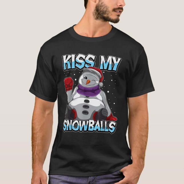 Camiseta Beije Minhas Bolas de Neve Piada Divertida de Nata (Frente)