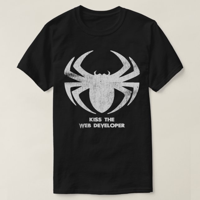 Camiseta Beije o desenvolvedor da Web (Geek Halloween Costu (Frente do Design)