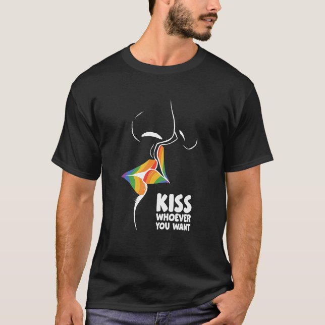 Camiseta Beije Quem Quiser A Diversidade Pansexual Lésbica (Frente)