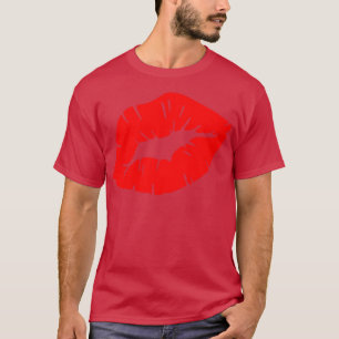 Camiseta Beijo Batom Vermelho Belo e Poderoso Isolado