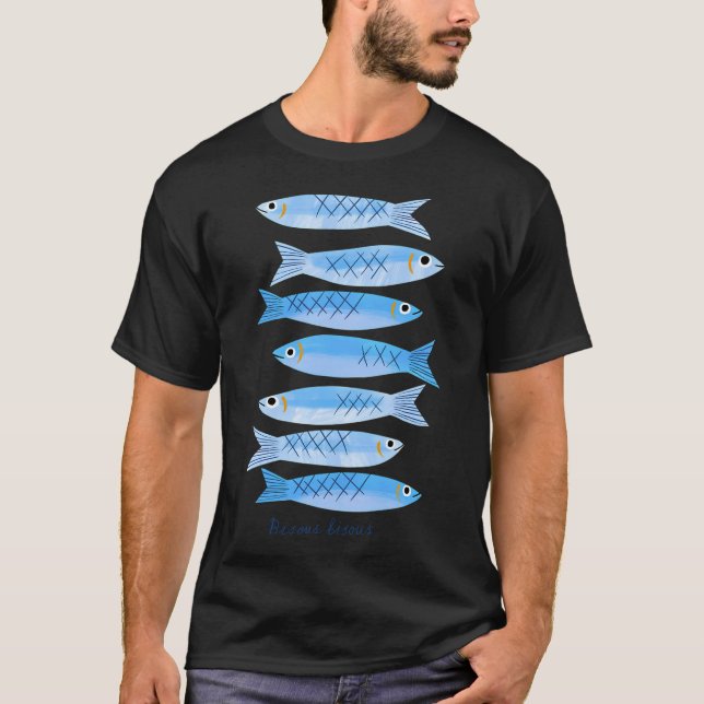 Camiseta Beijo beijo sardinhas (Frente)