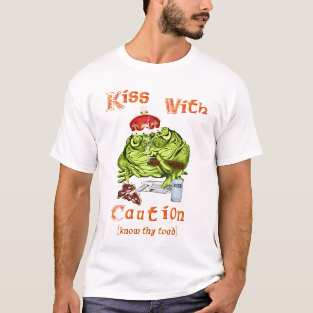 Camiseta Beijo com t-shirt do cuidado (Frente)