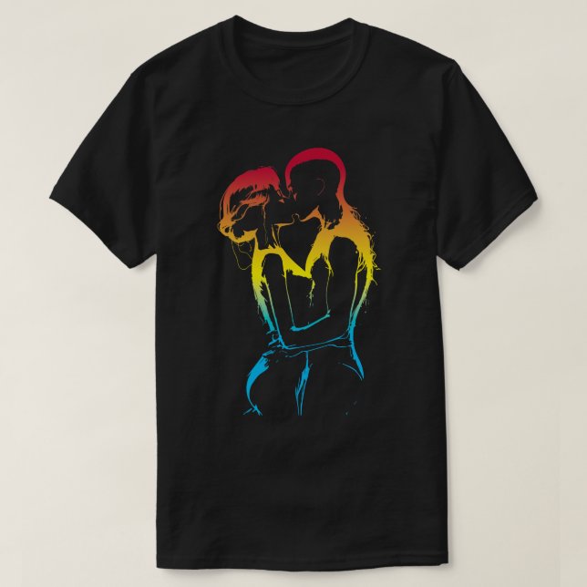 Camiseta beijo de amor (Frente do Design)