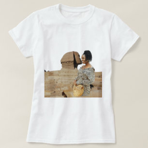 Camiseta Beijo de Esfinge Foto Engraçada Personalize a sua 