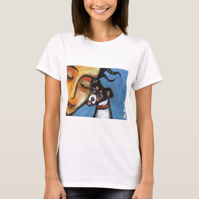 Camiseta Beijo de Terrier de rato (Frente)