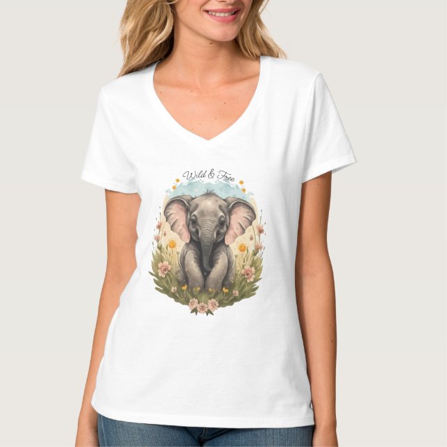 Camiseta Beijo-Elefante Cachorro Febre (Frente)