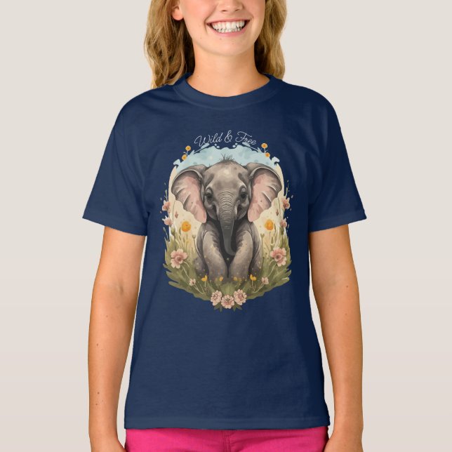 Camiseta Beijo-Elefante Cachorro Febre (Frente)