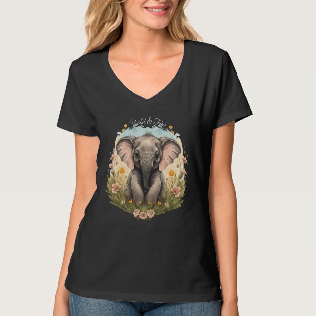 Camiseta Beijo-Elefante Cachorro Febre (Frente)