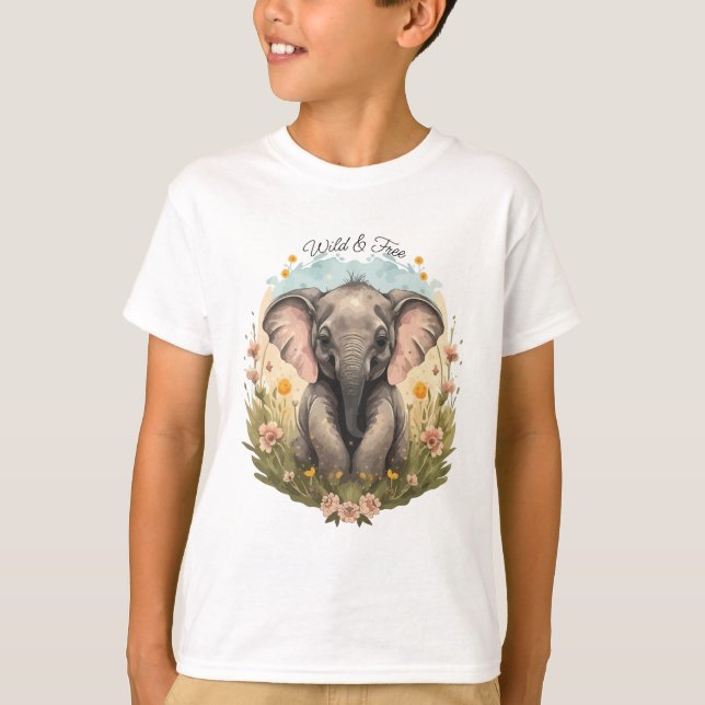 Camiseta Beijo-Elefante Cachorro Febre (Frente)