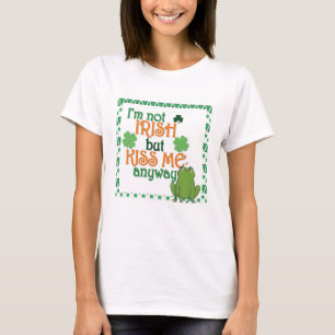 Camiseta Beijo Engraçado Não Sou Irlandês Dia de São Patríc