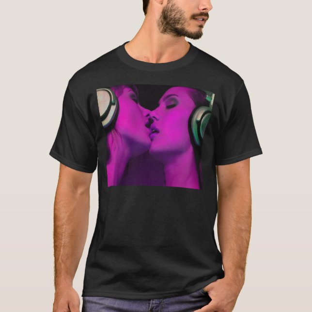 Camiseta Beijo francês das meninas (Frente)