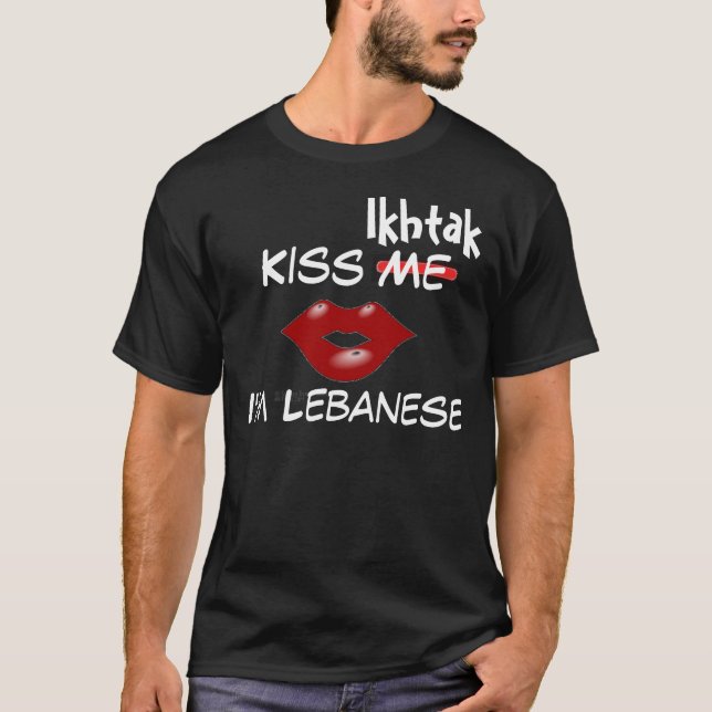 Camiseta Beijo Ikhtak, eu sou libanês (Frente)