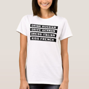 CAMISETA BEIJO ITALIANO DO VESTIDO ALEMÃO DA MOVIMENTAÇÃ