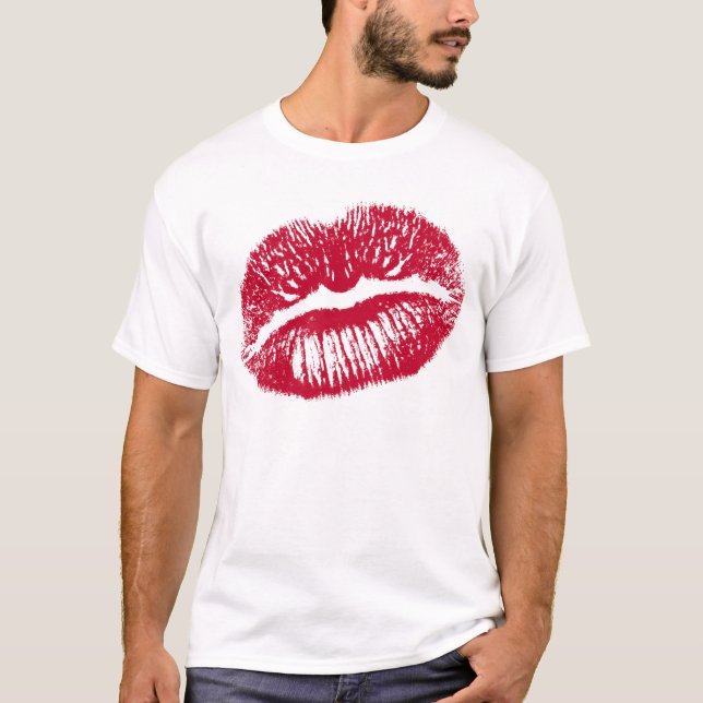 Camiseta Beijo, Lábios Vermelhos (Frente)