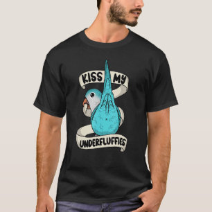 Camiseta Beijo Meu Papagaio Subflui O Levante Azul De Monk