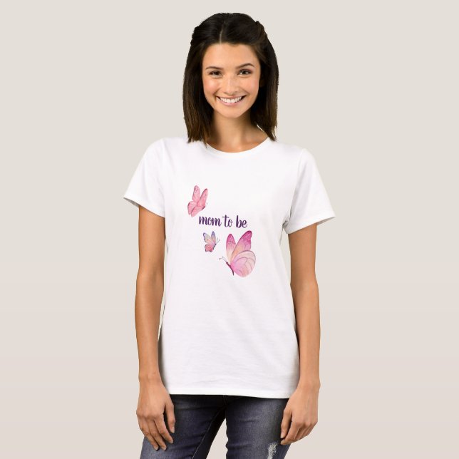 Camiseta Beijos borboletas e desejos de bebês | Mãe Rosa Pa (Frente Completa)