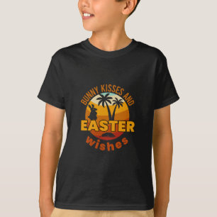 Camiseta Beijos coelhos e desejos de Páscoa, Dia do Felz pa
