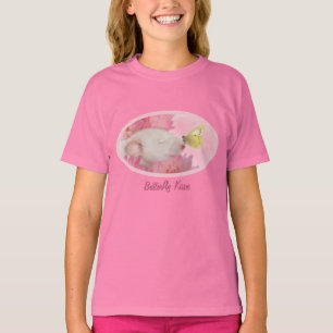 Camiseta Beijos da borboleta para o t-shirt das meninas