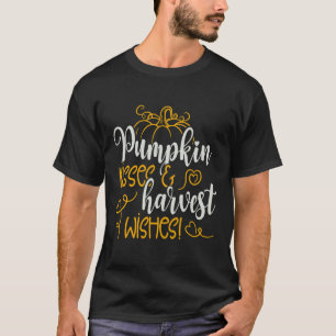Camiseta Beijos De Abóbora De outono E De Colheita
