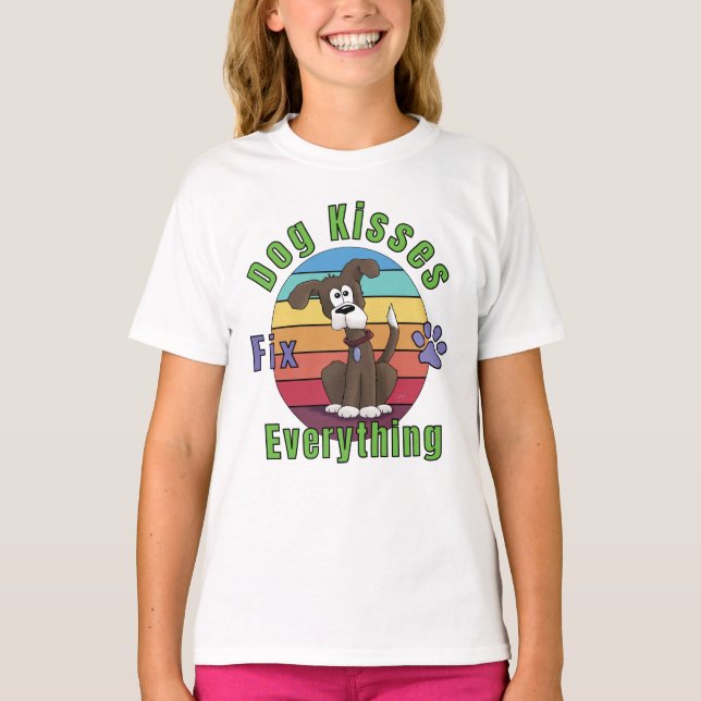 Camiseta Beijos de Cachorro Corrigem Tudo  (Frente)