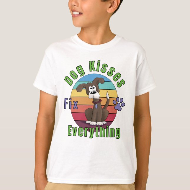 Camiseta Beijos de Cachorro Corrigem Tudo  (Frente)