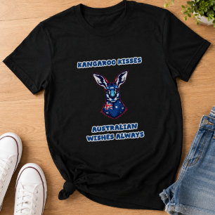 Camiseta Beijos de Canguru Desejos Australianos Amor por An