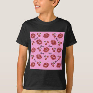 Camiseta Beijos de Cereja Rockabilly RAB em Rosa
