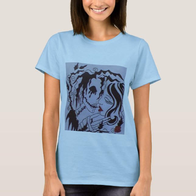 Camiseta Beijos de esqueleto (Frente)