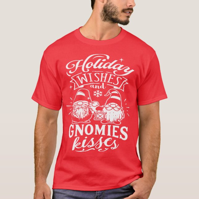 Camiseta Beijos de férias e gnomias de beijos - Gnomos Fato (Frente)