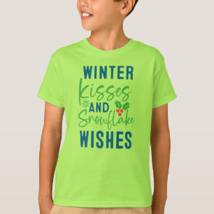 Camiseta Beijos De Inverno E Desejos De Floco De Neve-51963