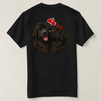Camiseta Beijos de Newfie Amor de Cachorrinho
