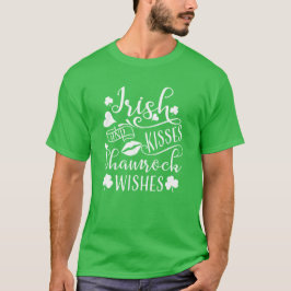 Camiseta Beijos Irlandeses e Desejos de Shamrock