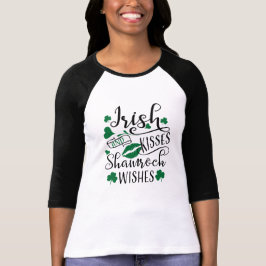 Camiseta Beijos Irlandeses e Desejos de Shamrock
