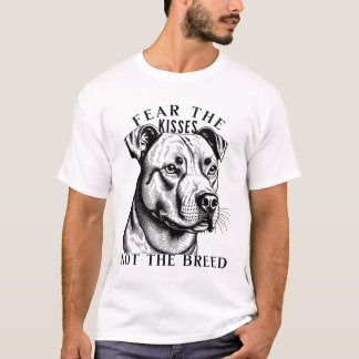 Camiseta Beijos Pitbull - Engraçado Pitbull