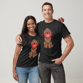 Camiseta Beijos sem Dia de os namorados de Cachorro Irlandê