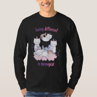 Camiseta Being different is meowgical Funny unicorn cat