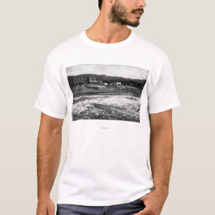 Camiseta Beira-mar, fotografia da praia de Oregon e do