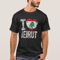 Beirute Líbano Bandeira Libanesa Eu amo Beirute