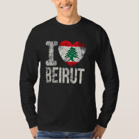 Beirute Líbano Bandeira Libanesa Eu amo Beirute