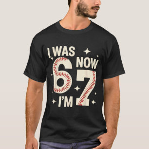Camiseta Béisbol 7º aniversário engraçado 6 7 anos eu tinha