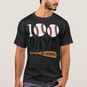 Camiseta Beisebol 100 Dias De Ensino Feliz 100 Dias De Ensi
