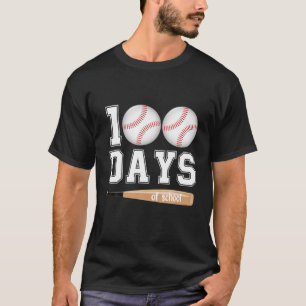 Camiseta Beisebol 100 Dias De Escola Feliz 100.º Dia De Pro