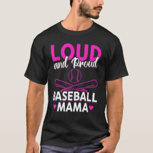 Camiseta Beisebol Alto E Orgulhosa Mama De Baseball