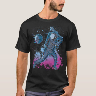 Camiseta Beisebol Astronauta No Espaço