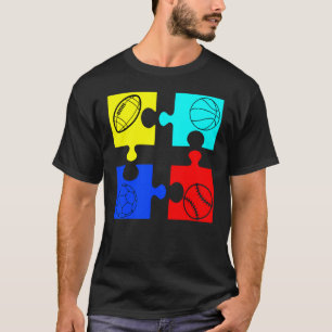 Camiseta Beisebol Basquete Futebol Socc Conscientização do
